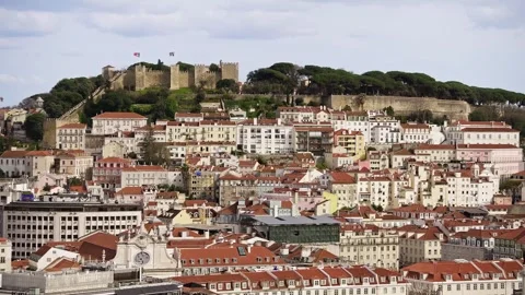 Lisbon's Old Town Charm Video stock 293744338