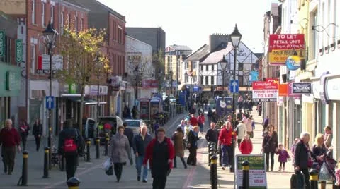 Lisburn Bow Street Stock Footage 11515899