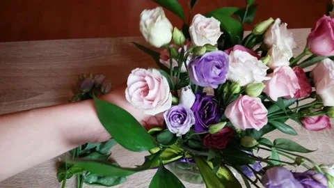 Lisianthus flowers 스톡 동영상 134894318