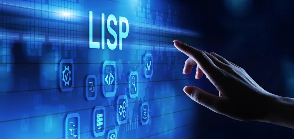 Lisp programming language software mobile application and web development Foto stock
