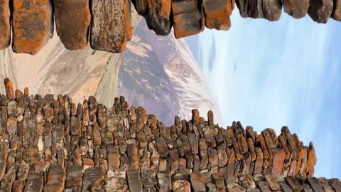 Lisri is the largest tower complex in North Ossetia. Stock Footage 263804430