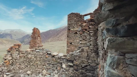 Lisri is the largest tower complex in North Ossetia. Stock Footage 263807783