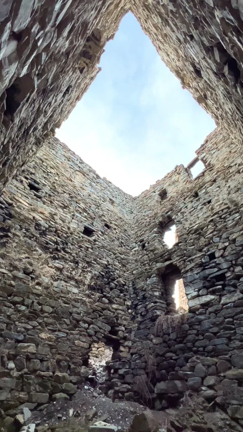 Lisri is the largest tower complex in North Ossetia. Stock Footage 272739964