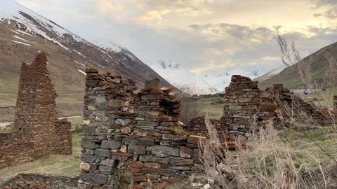 Lisri is the largest tower complex in North Ossetia. Stock Footage 272740723