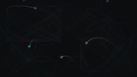 Lissajous Wave Pattern Visualization Sine Frequency Oscilloscope Loop Dark Stock Footage 348345844