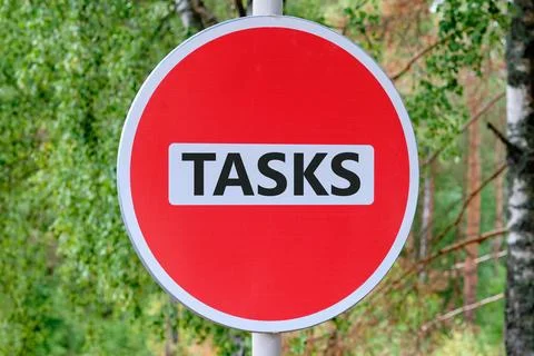List and Schedule concept. TASK business word on the sign entry is prohibit.. 写真素材