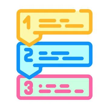 List with arrows color icon vector illustration Stock Illustration
