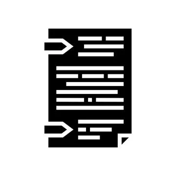 List with arrows glyph icon vector illustration Stock Illustration