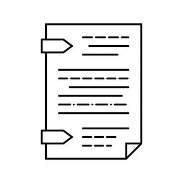 List with arrows line icon vector illustration Illustrazione stock