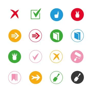 List buttons, list icons Illustrazione stock