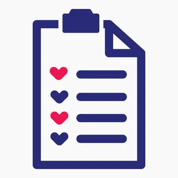 List. Case numbering. Notes.  Stock Illustration