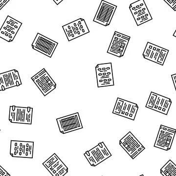 List check document tick seamless pattern vector イラスト素材