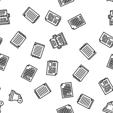 List check document tick seamless pattern vector イラスト素材