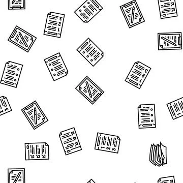 List check document tick seamless pattern vector イラスト素材