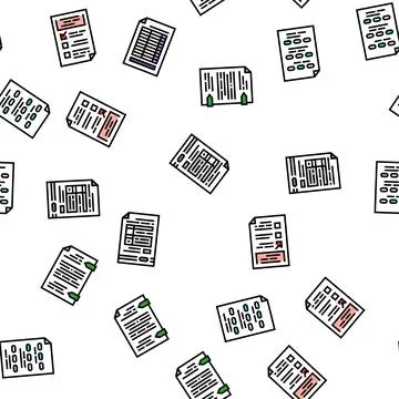 List check document tick seamless pattern vector イラスト素材