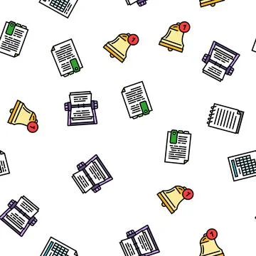 List check document tick seamless pattern vector イラスト素材