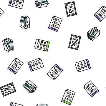 List check document tick seamless pattern vector イラスト素材