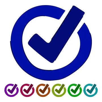 List check mark vector cartoon graphic Stock Illustration