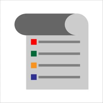 List colour line vector icon. Vector illustration Stock Illustration
