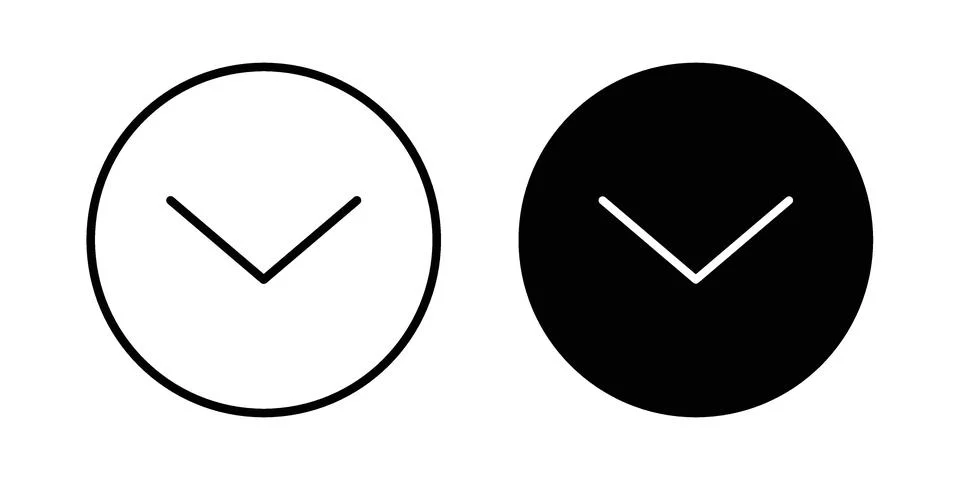 List dropdown icon pack with silhouette and stroke web icons Illustrazione stock