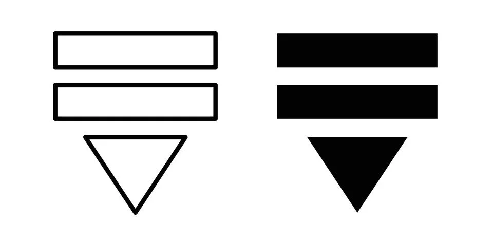 List dropdown icon vector, symbol, logo illustrations 스톡 일러스트