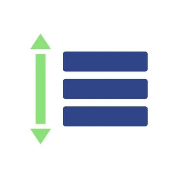 List with Expandable Arrow for UI Design Focus Illustrazione stock