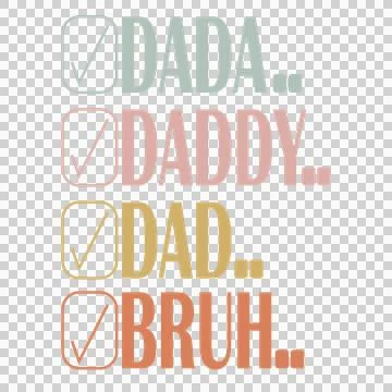 List Of Fatherhood Terms With Checkboxes selecting Stock Illustration