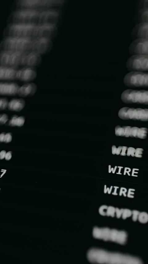 List of financial transactions and methods of payment from financial database Stock Footage 332465729