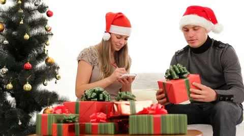 List of gifts for the new year 스톡 동영상 8967610