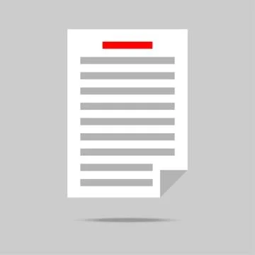 List with gray text icon Stock Illustration