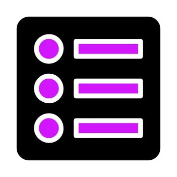 List icon, checklist, to do list, task management, organization, productivity Stockillustratie