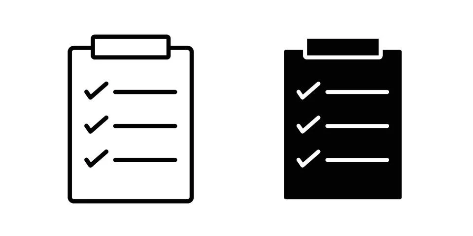 List icon concept logo design collection Stock Illustration