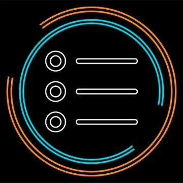 List icon - Content view options, list symbol Stock Illustration