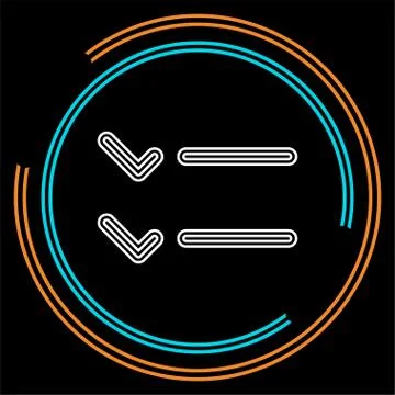 List icon - Content view options, list symbol Stock Illustration