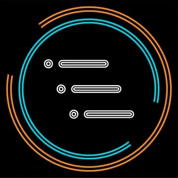 List icon - Content view options, list symbol Stock Illustration