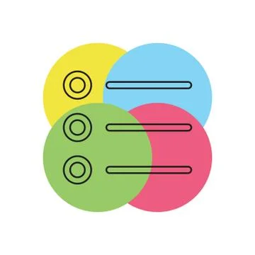 List icon - Content view options, list symbol Stock Illustration