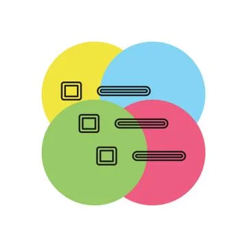 List icon - Content view options, list symbol Stock Illustration