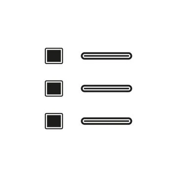 List icon - Content view options, list symbol - options sign Stock-Illustration