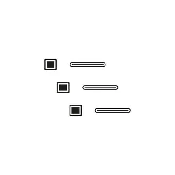 List icon - Content view options, list symbol - options sign Stock Illustration