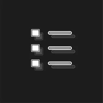 List icon - Content view options, list symbol - options sign Stock Illustration