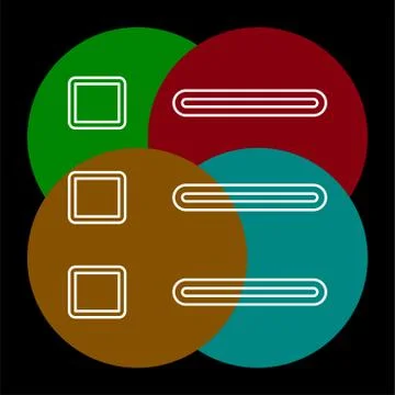 List icon - Content view options Stock Illustration