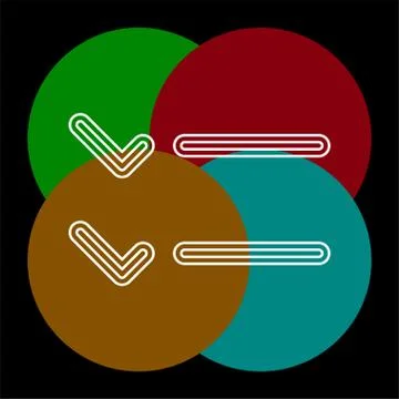 List icon - Content view options, list symbol Stock Illustration