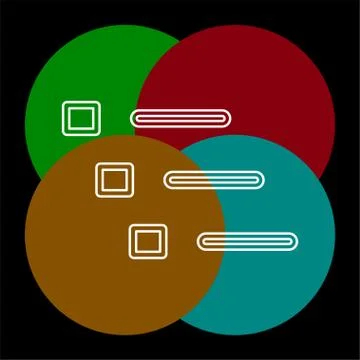 List icon - Content view options, list symbol Stock Illustration