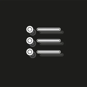 List icon - Content view options, list symbol - options sign Illustrazione stock