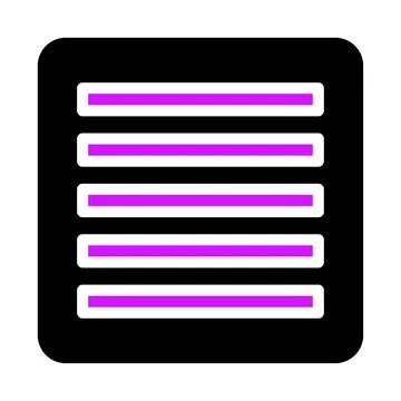 List icon, document, text, lines, data, information, simple, minimalist, ve.. Illustrazione stock