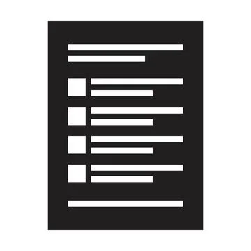 List icon vector for business file data and document report in a glyph Illustrazione stock