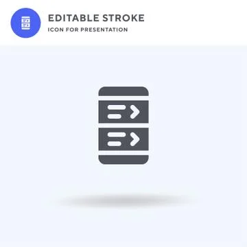 List icon vector, filled flat sign, solid pictogram isolated on white, logo i Stockillustratie
