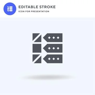 List icon vector, filled flat sign, solid pictogram isolated on white, logo イラスト素材