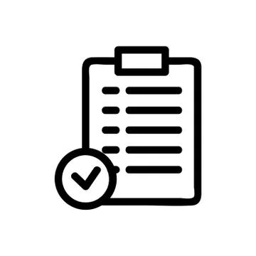 List icon vector. Isolated contour symbol illustration Stock Illustration