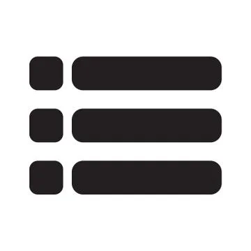 List icon on white background. flat style. List Symbol. options sign. Stock Illustration